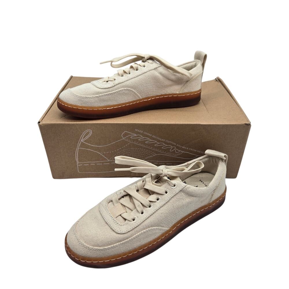 New Everlane The Tread-Bare Low Lace Up Unisex Sneakers Canvas Size womens sz 7